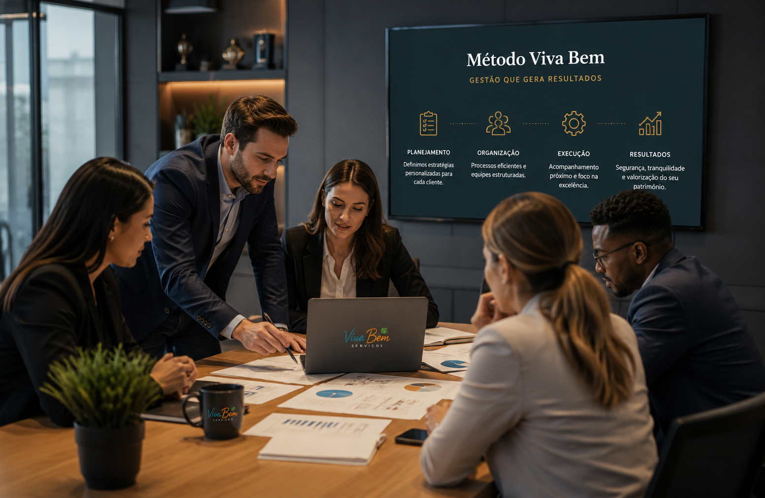 Equipe da Viva Bem aplicando planejamento, organização, execução e resultados